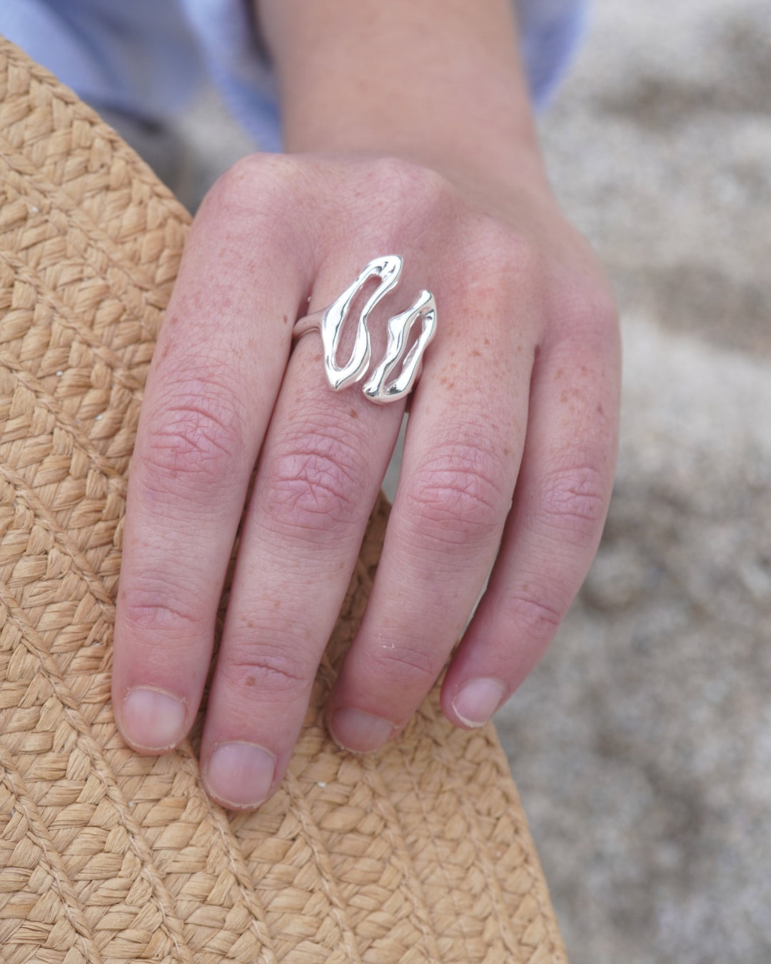 ANILLO SILVER IRREGULAR AJUSTABLE