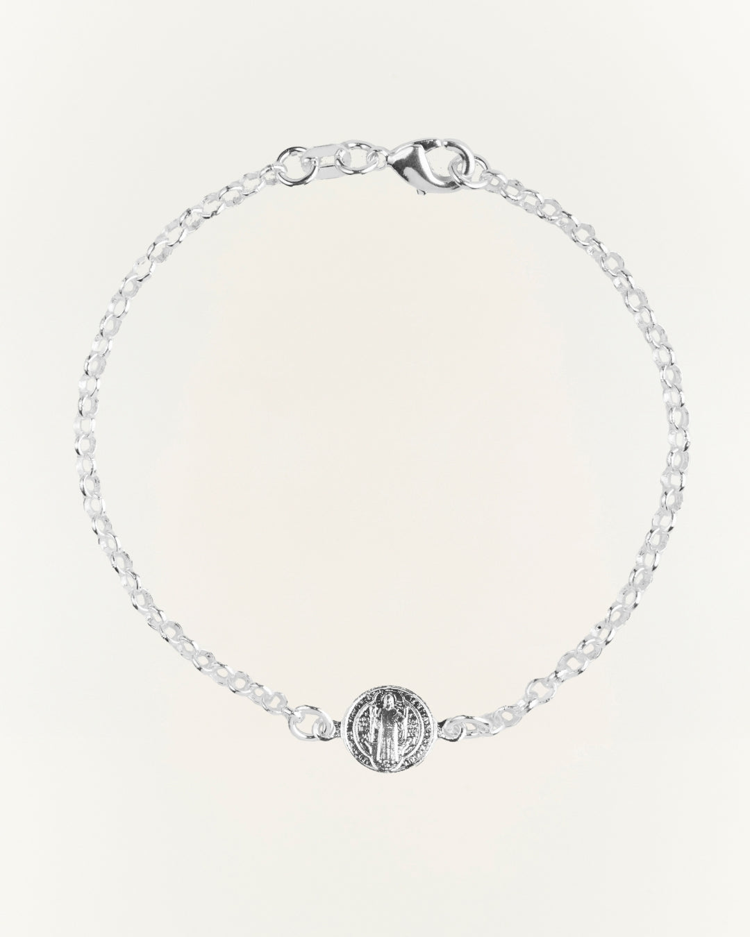 Pulsera silver fina rolo san benito