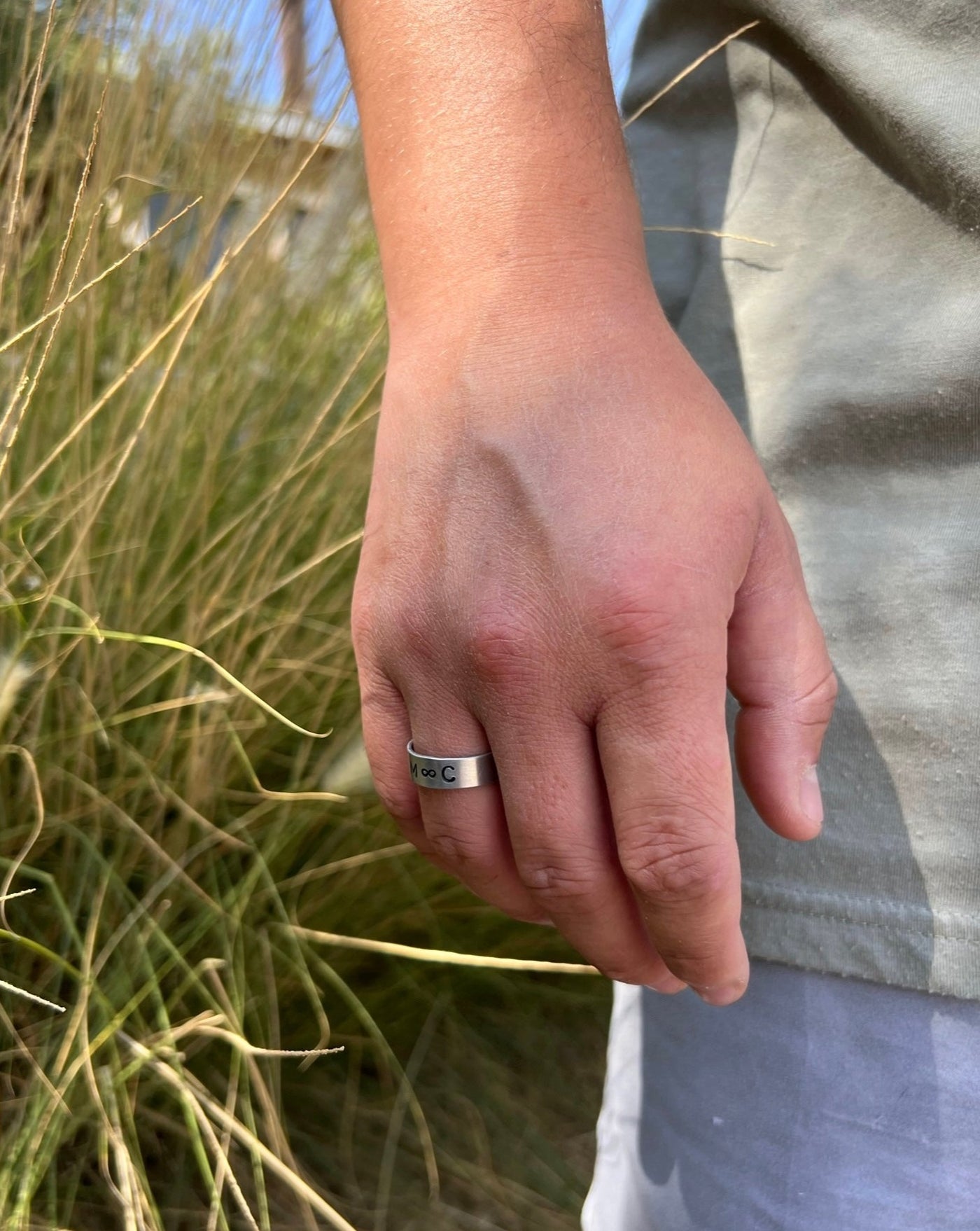 ANILLO PERSONALIZADO ALUMINIO INOX. 6MM HOMBRE