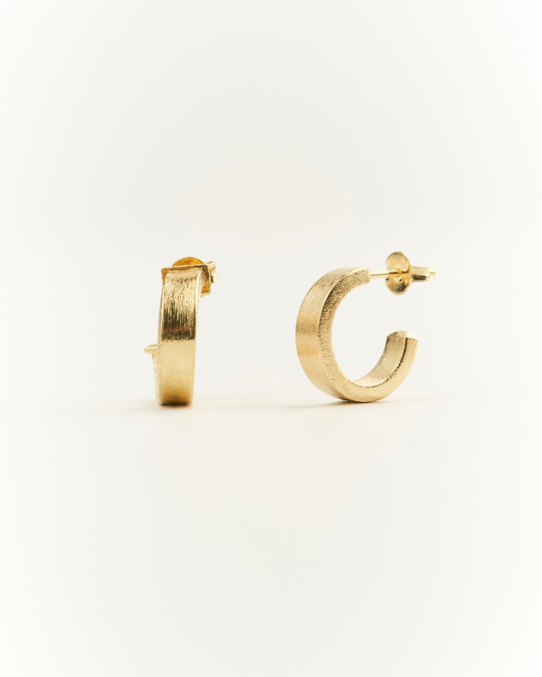 Aros gold argolla lijada plana 14mm