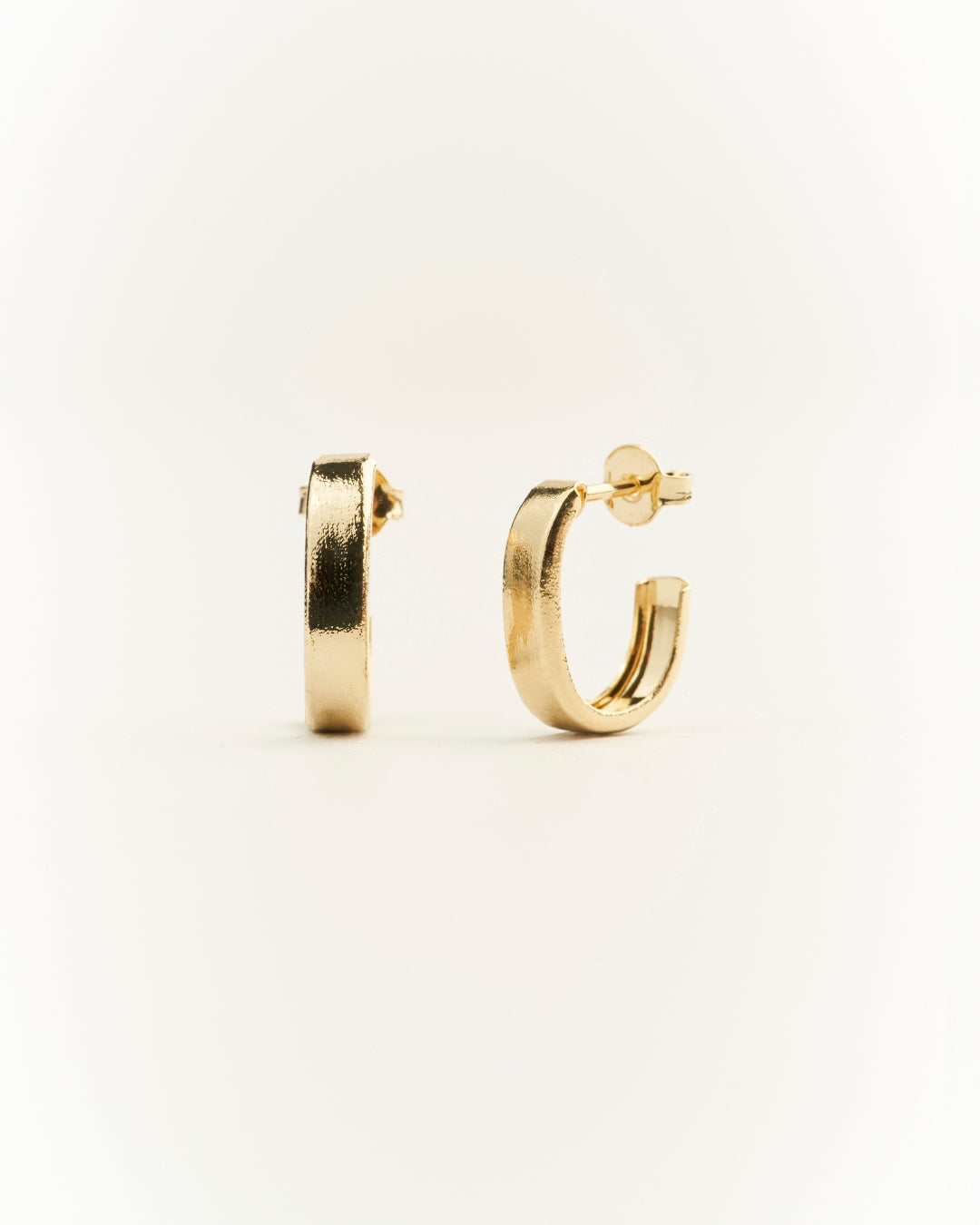 Aros gold argolla lijada ovalada 13mm
