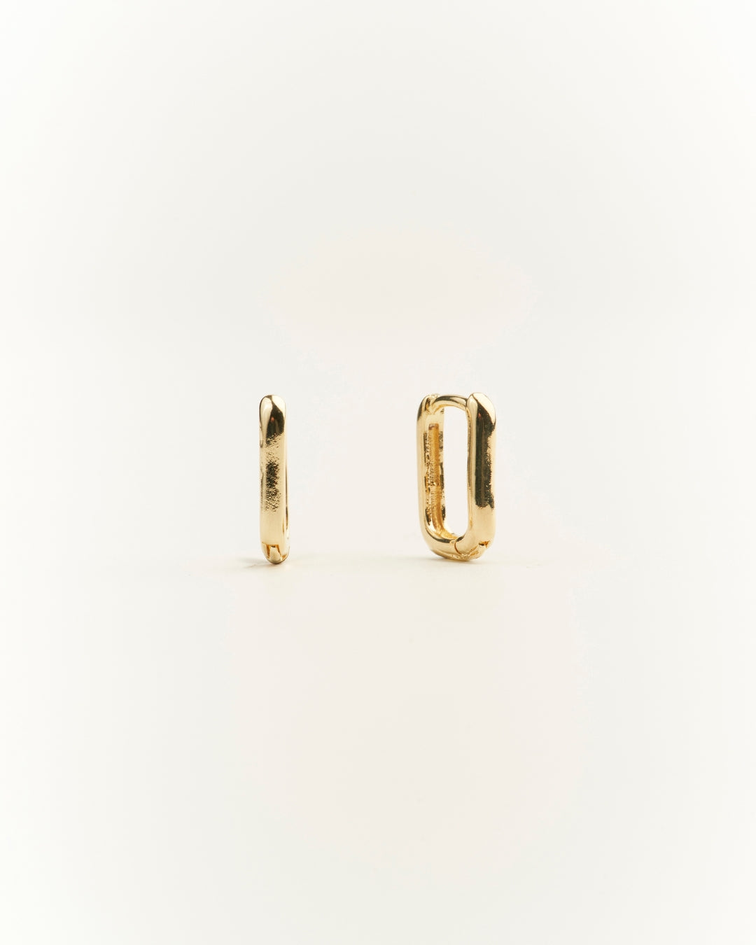 Aros gold argolla rectangular 13mm