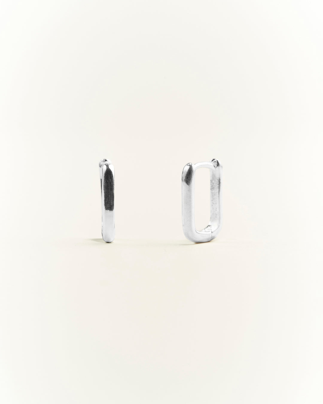 Aros silver argollas rectangular 12mm
