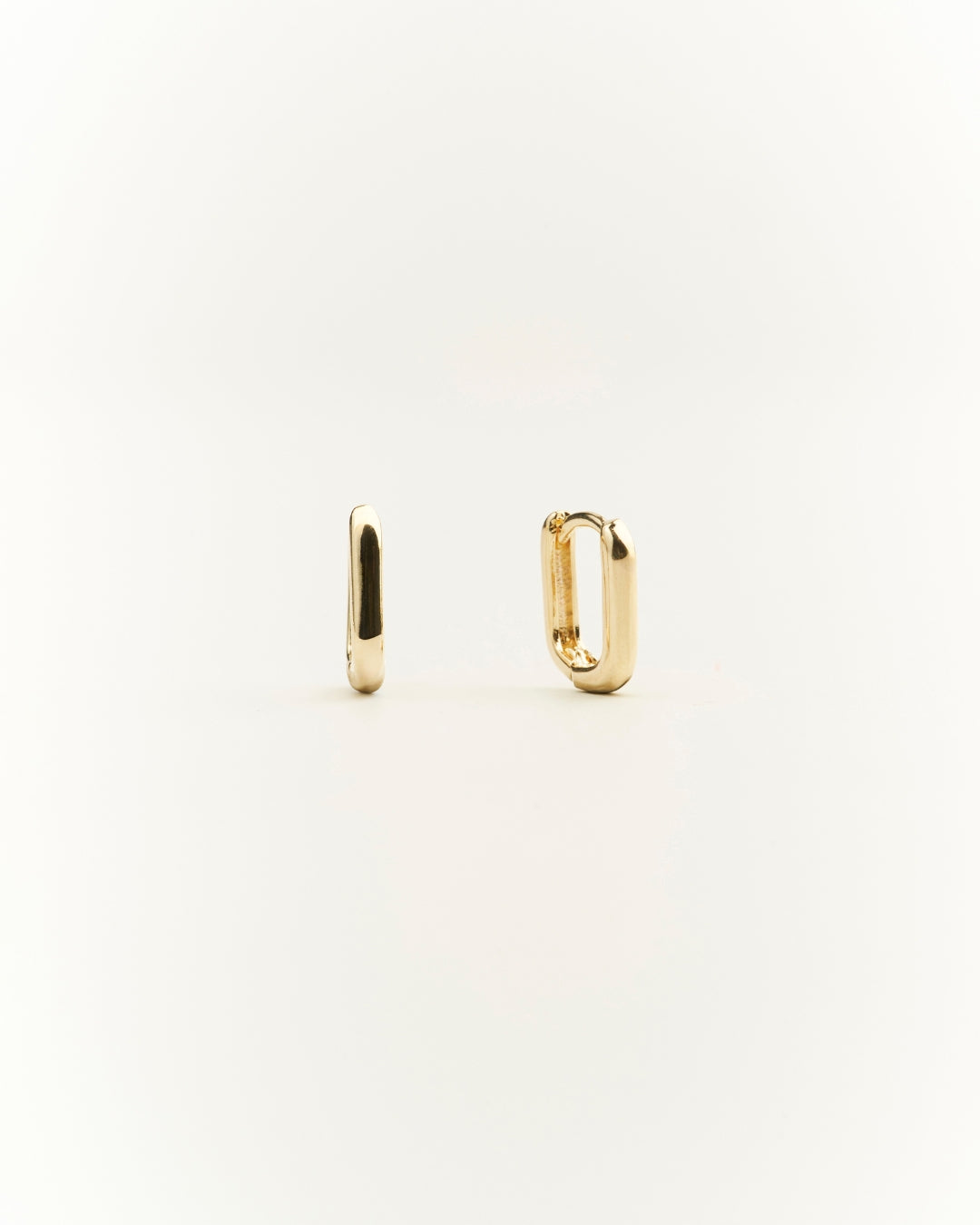 Aros gold argolla rectangular 11mm