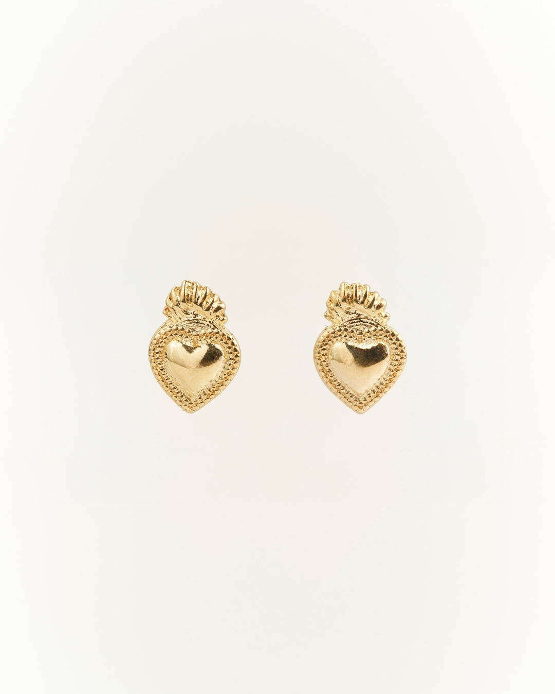 Aros gold corazón detente 13mm
