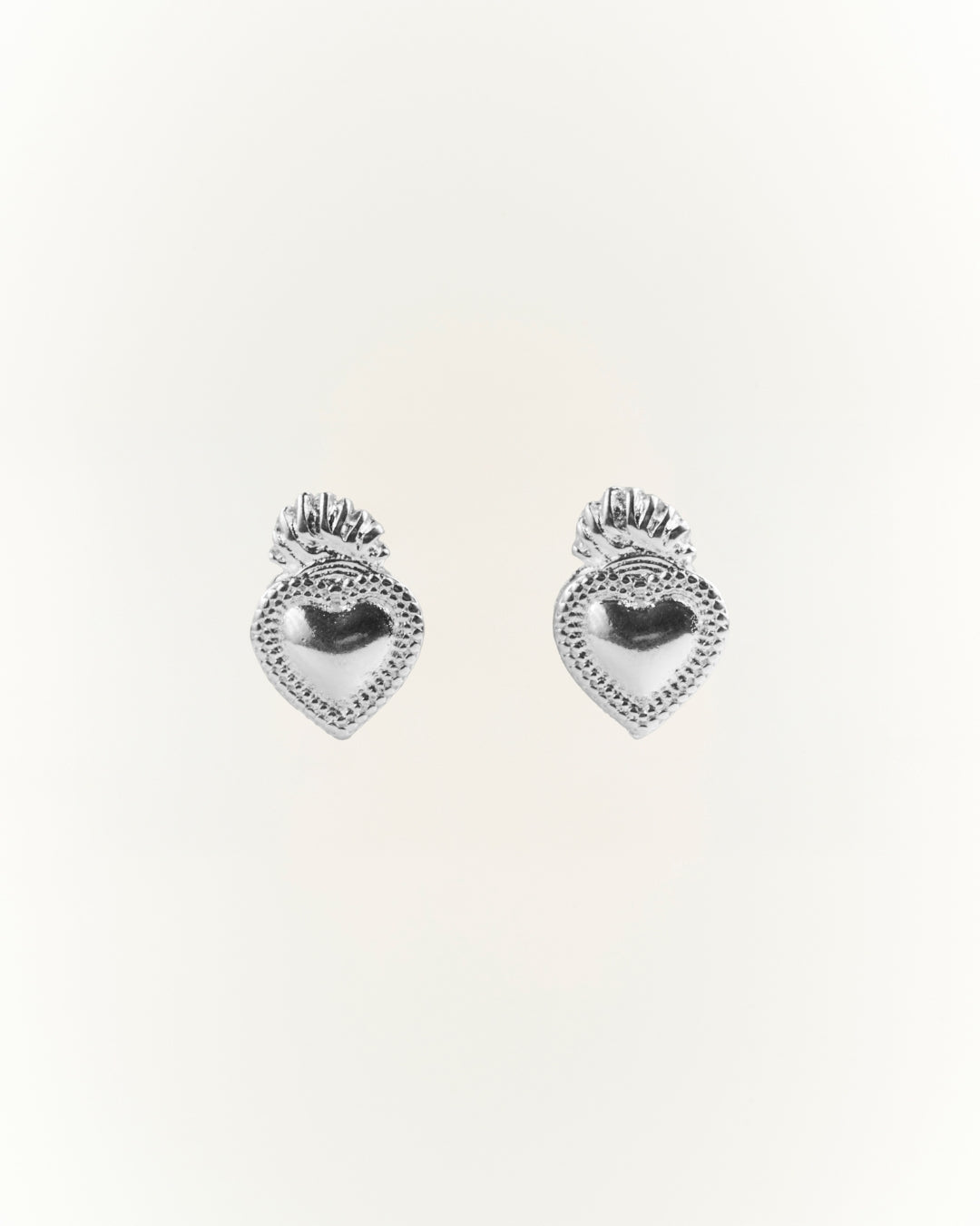 Aros silver corazón detente 13mm