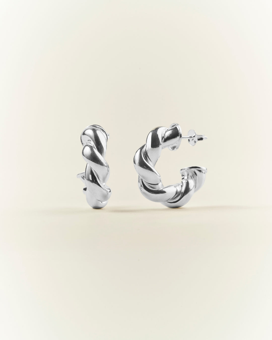 Aros silver argolla entorchada