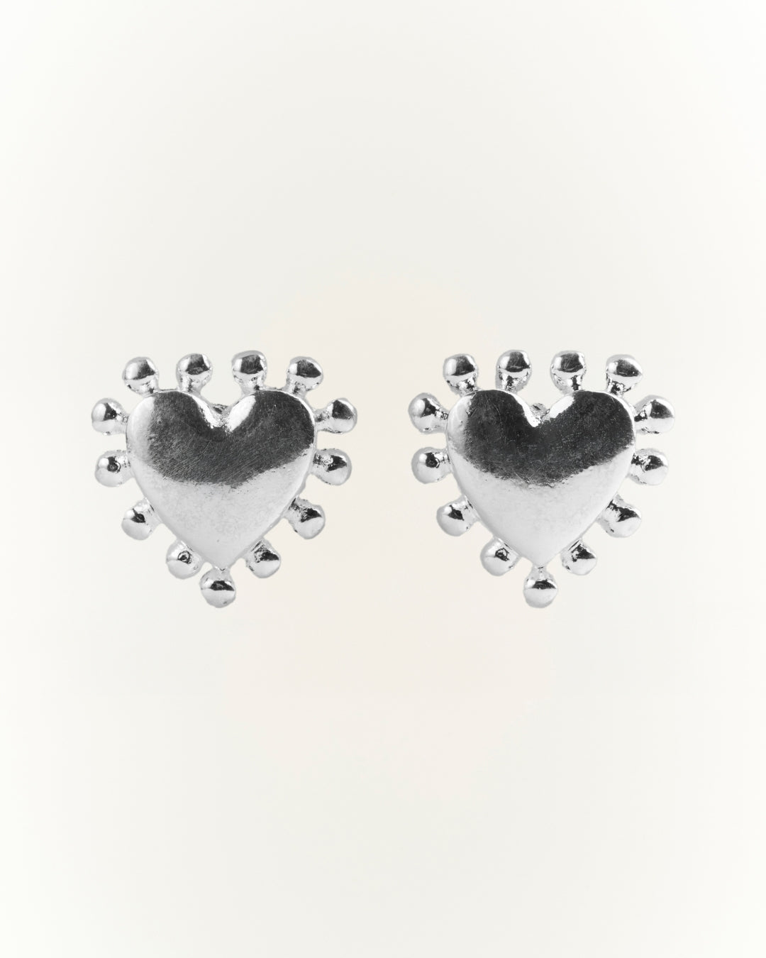 Aros silver corazón detente 12mm