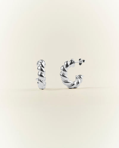 Aros Silver Argolla Entorchada