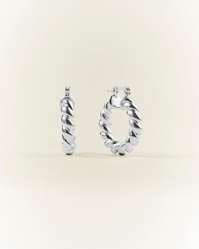 Aros silver argolla entorchada 24mm