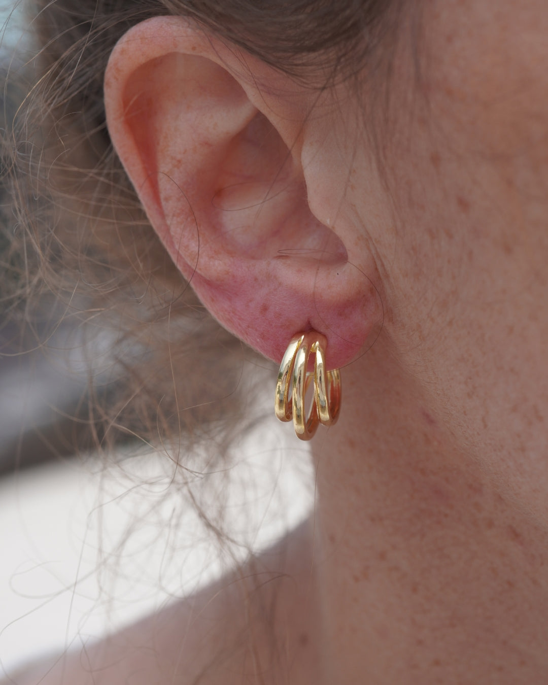 Aros Gold Triple Argolla 18mm