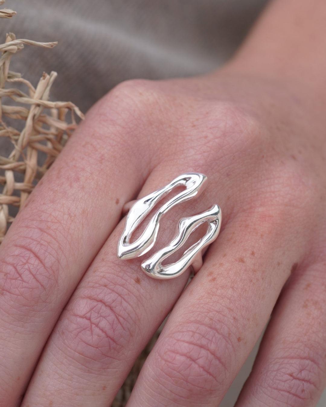 ANILLO SILVER IRREGULAR AJUSTABLE