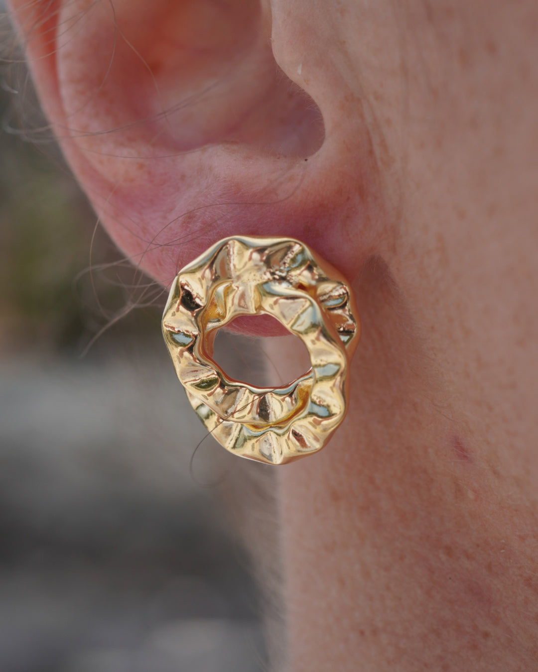 AROS GOLD DOBLE MARTILLADOS