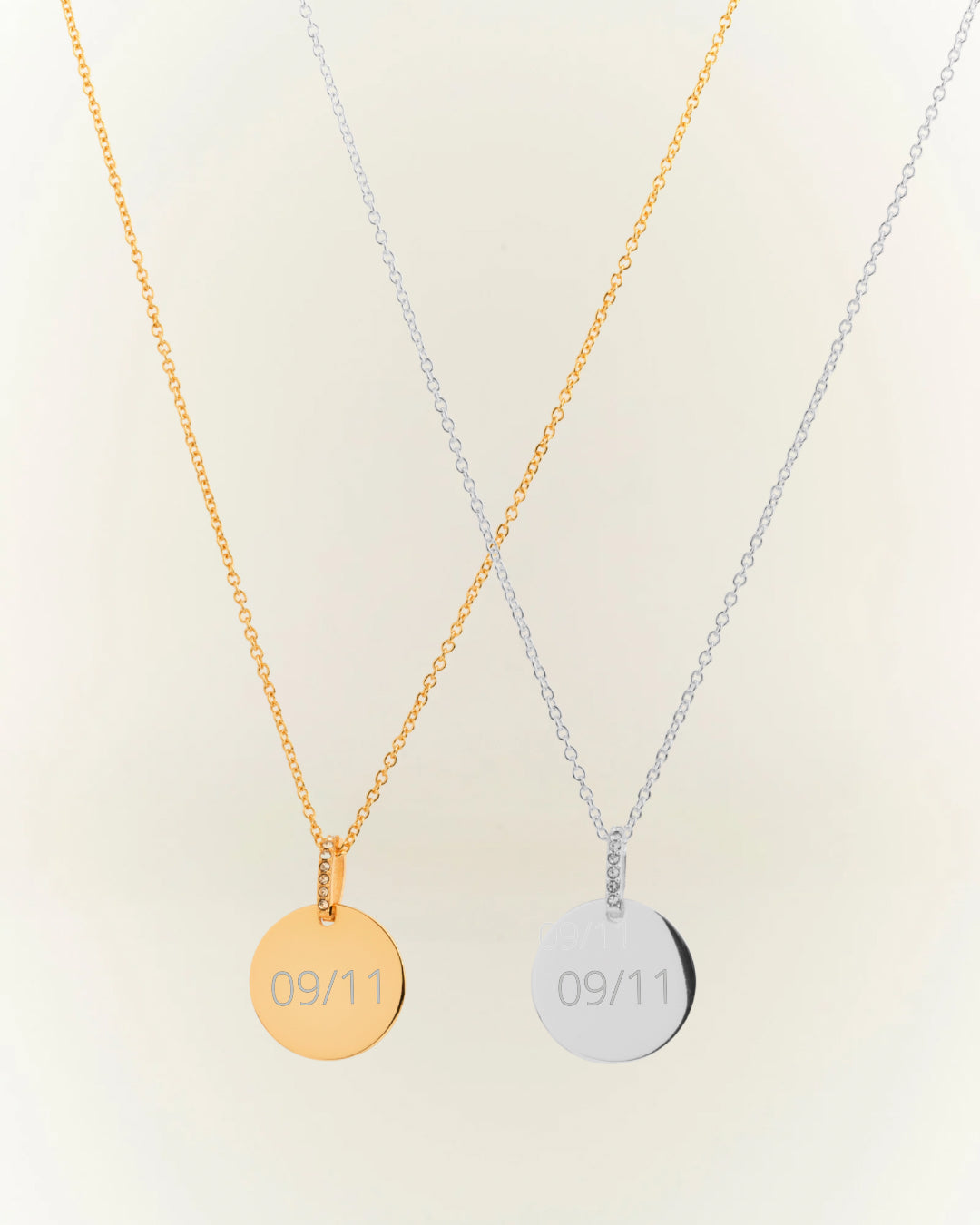 Pack Collar Personalizado Placa Redonda con Circones