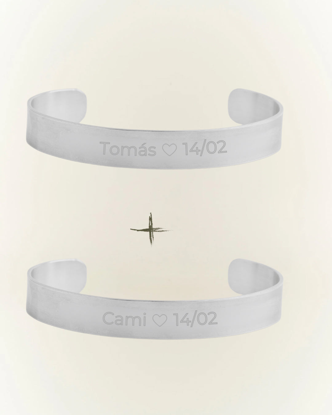 PACK ESCLAVA PERSONALIZADA 1CM PLATA 925