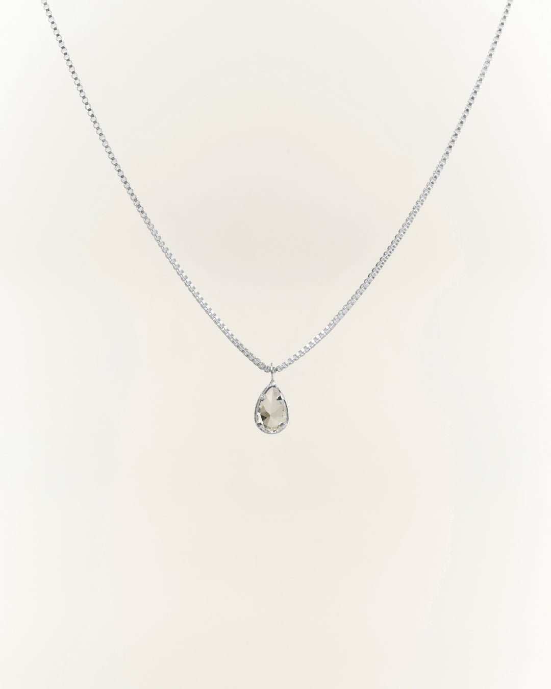 Collar Circón Gota Grifas Silver