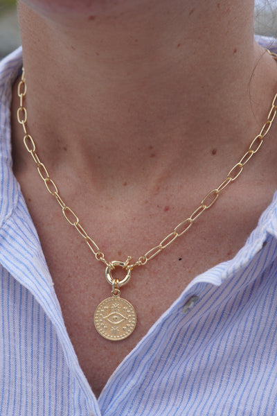 COLLAR GOLD OJO TIMÓN