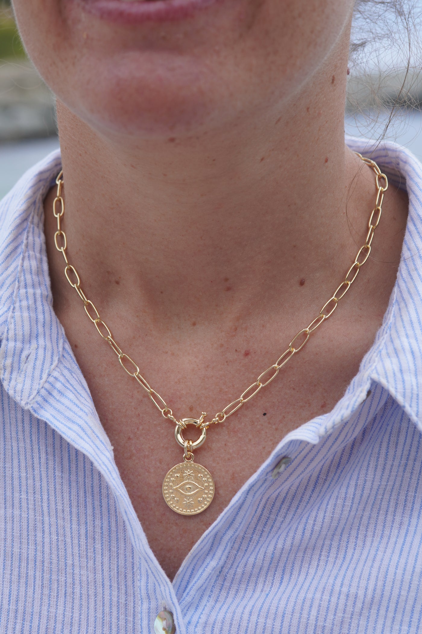 COLLAR GOLD OJO TIMÓN