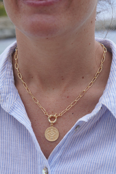 COLLAR GOLD OJO TIMÓN