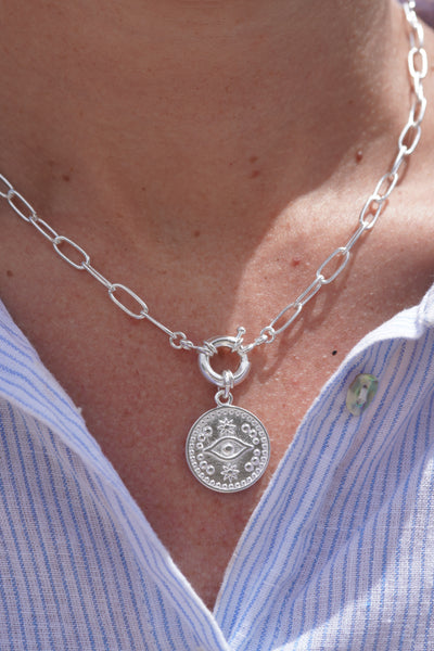 COLLAR SILVER TIMÓN OJO
