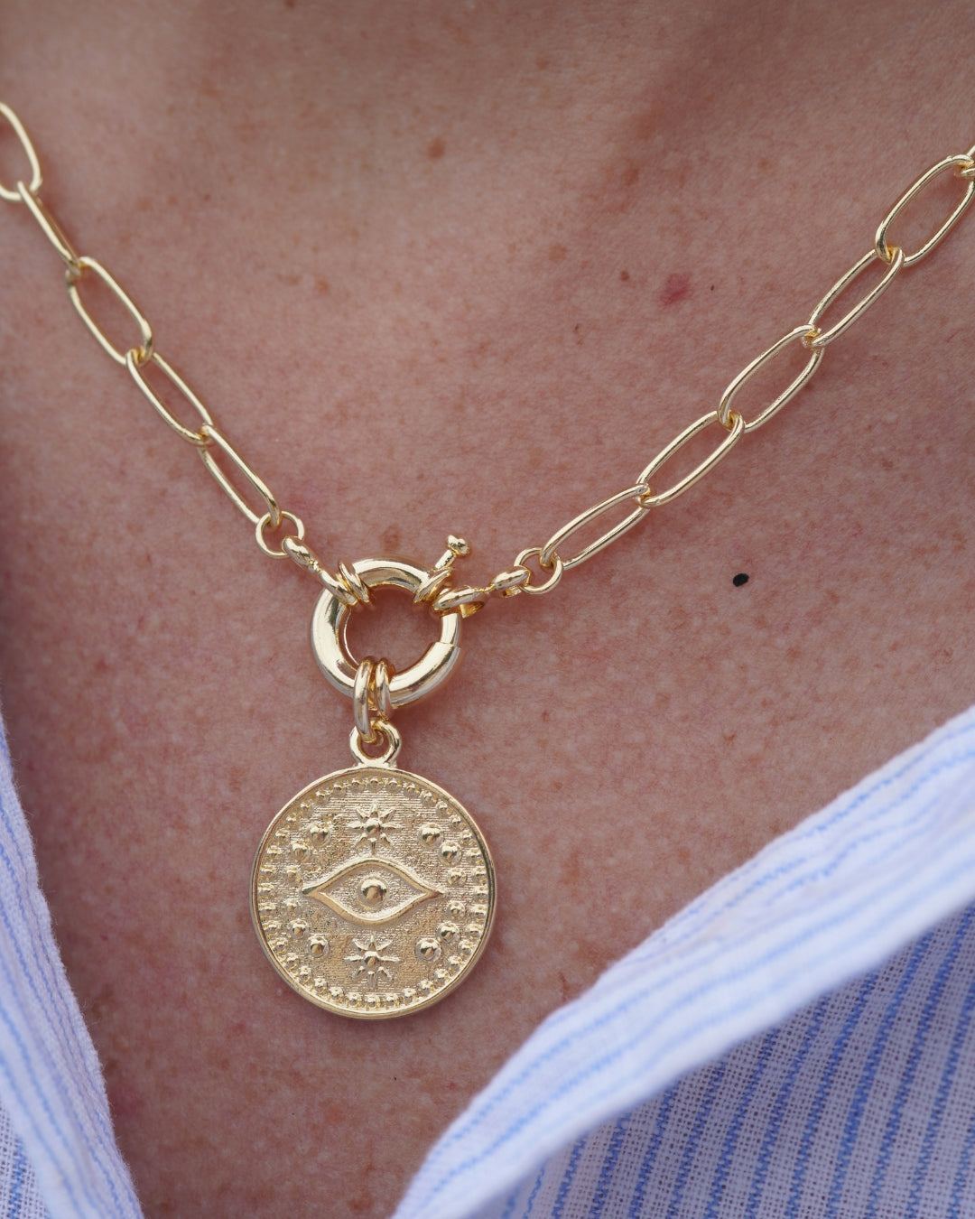 COLLAR GOLD OJO TIMÓN