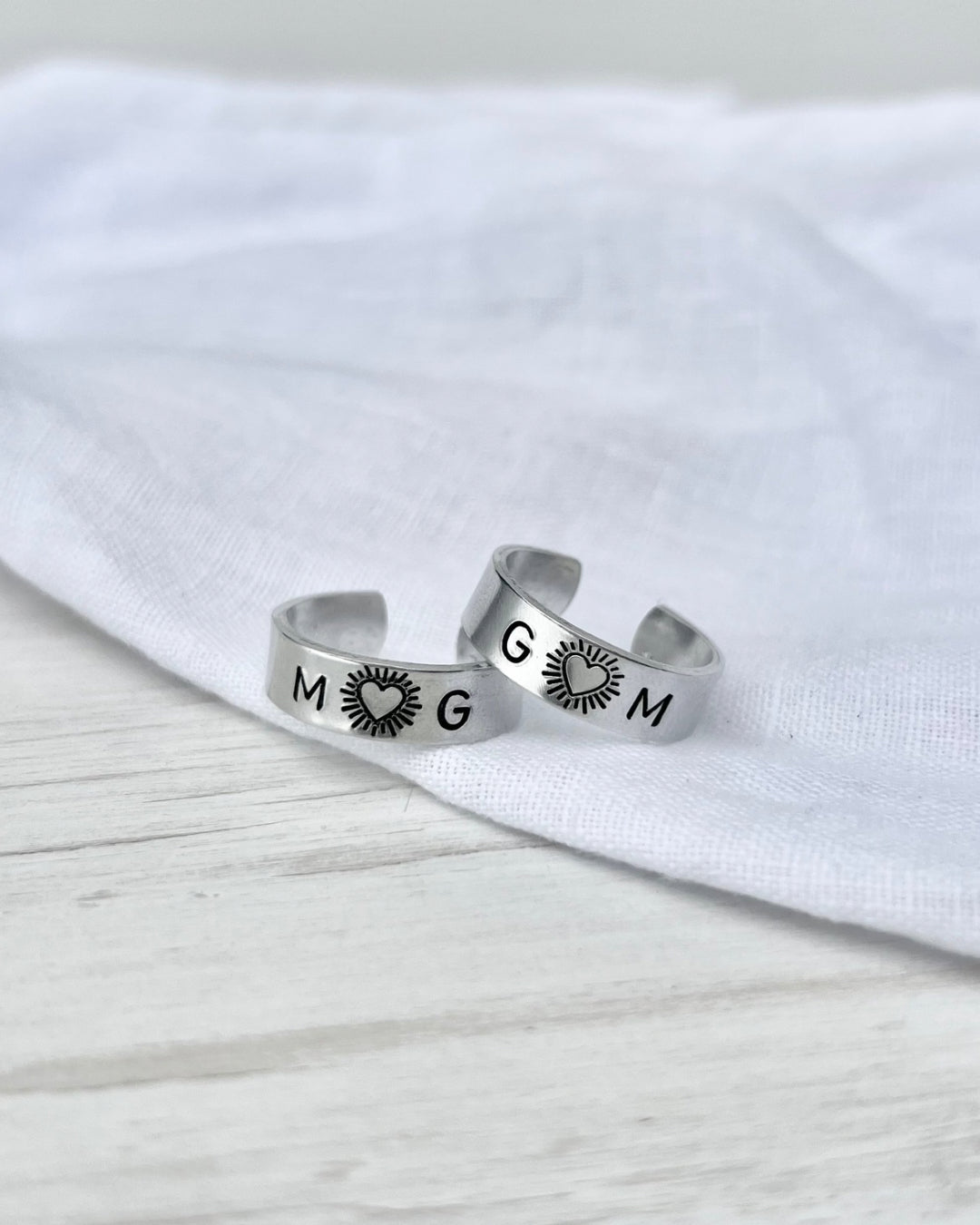 PACK ANILLOS PERSONALIZADOS ALUMINIO INOX. 6MM