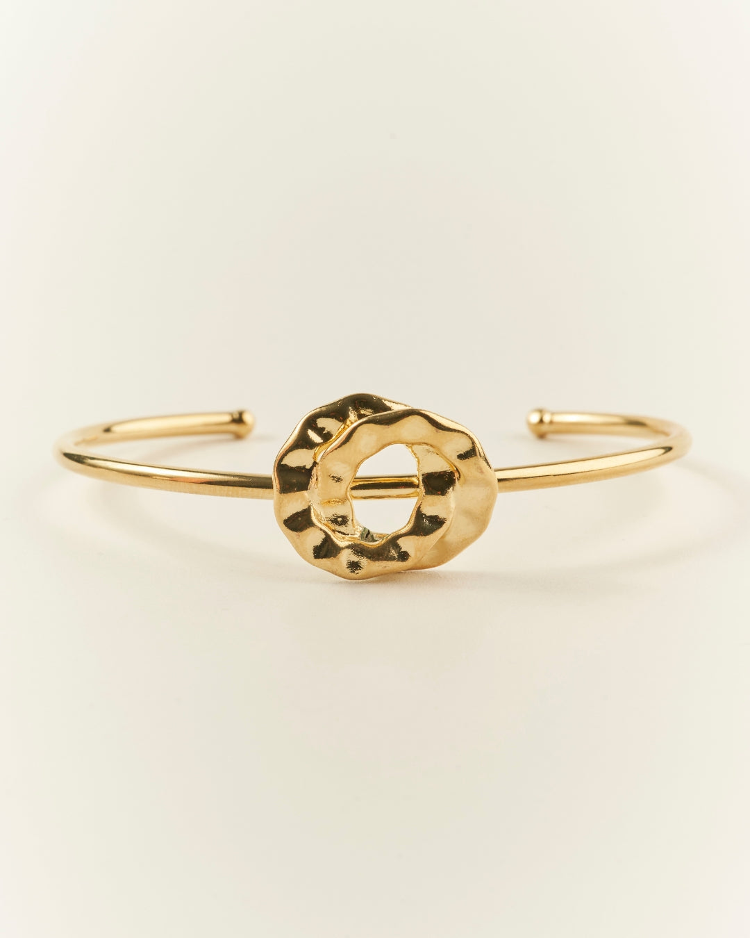 Esclava gold círculo martillado