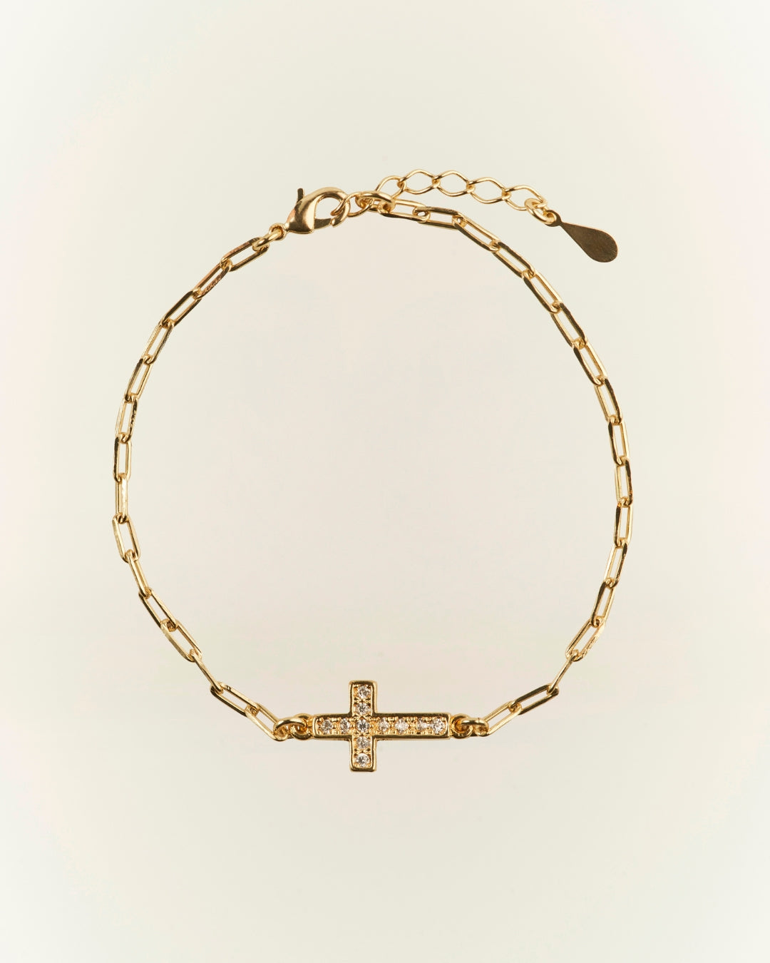 PULSERA GOLD CRUZ CIRCONES