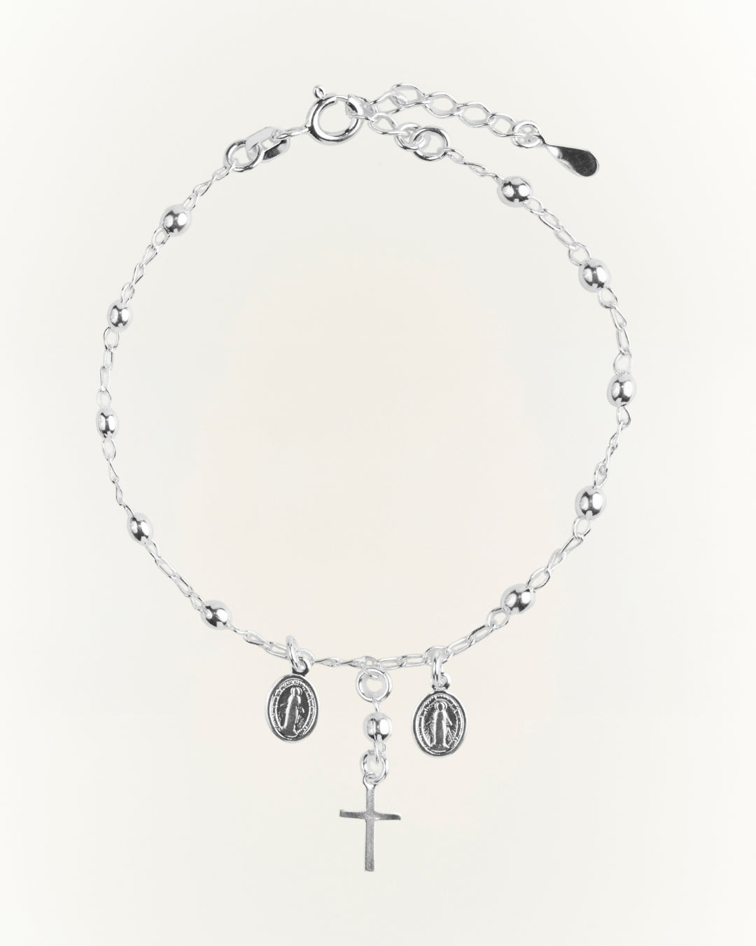 Pulsera Silver Cruz Virgen de los Milagros