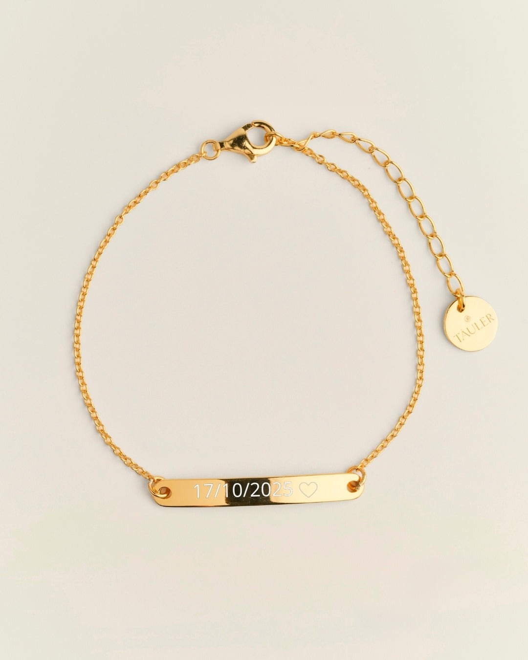 Pulsera Personalizada Placa Plata 925 Gold