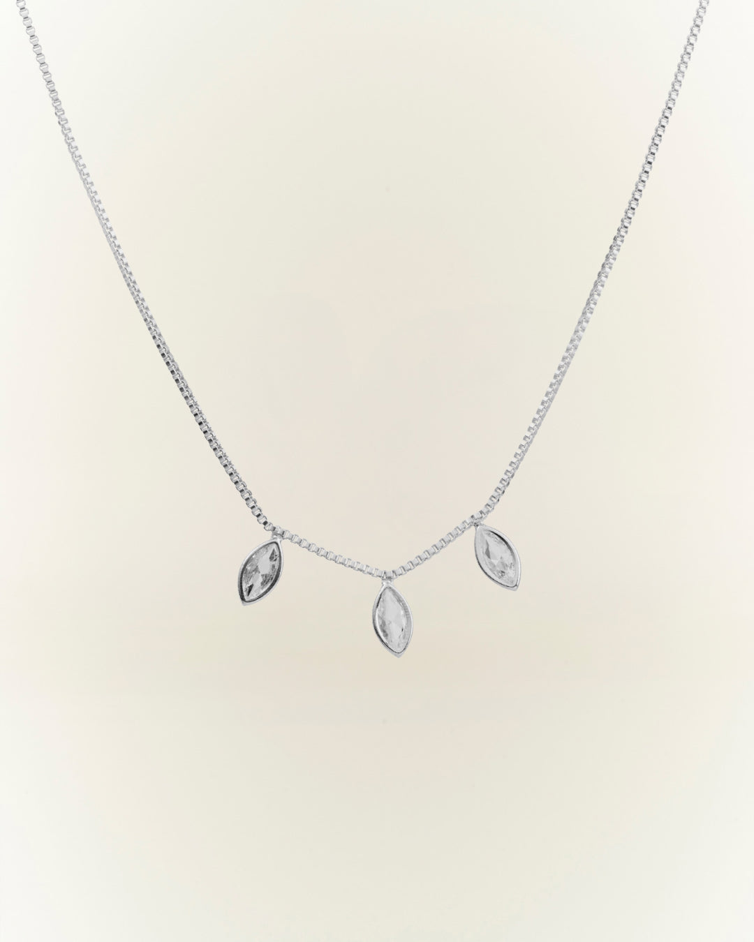 Collar Triple Marquesa Mini Silver