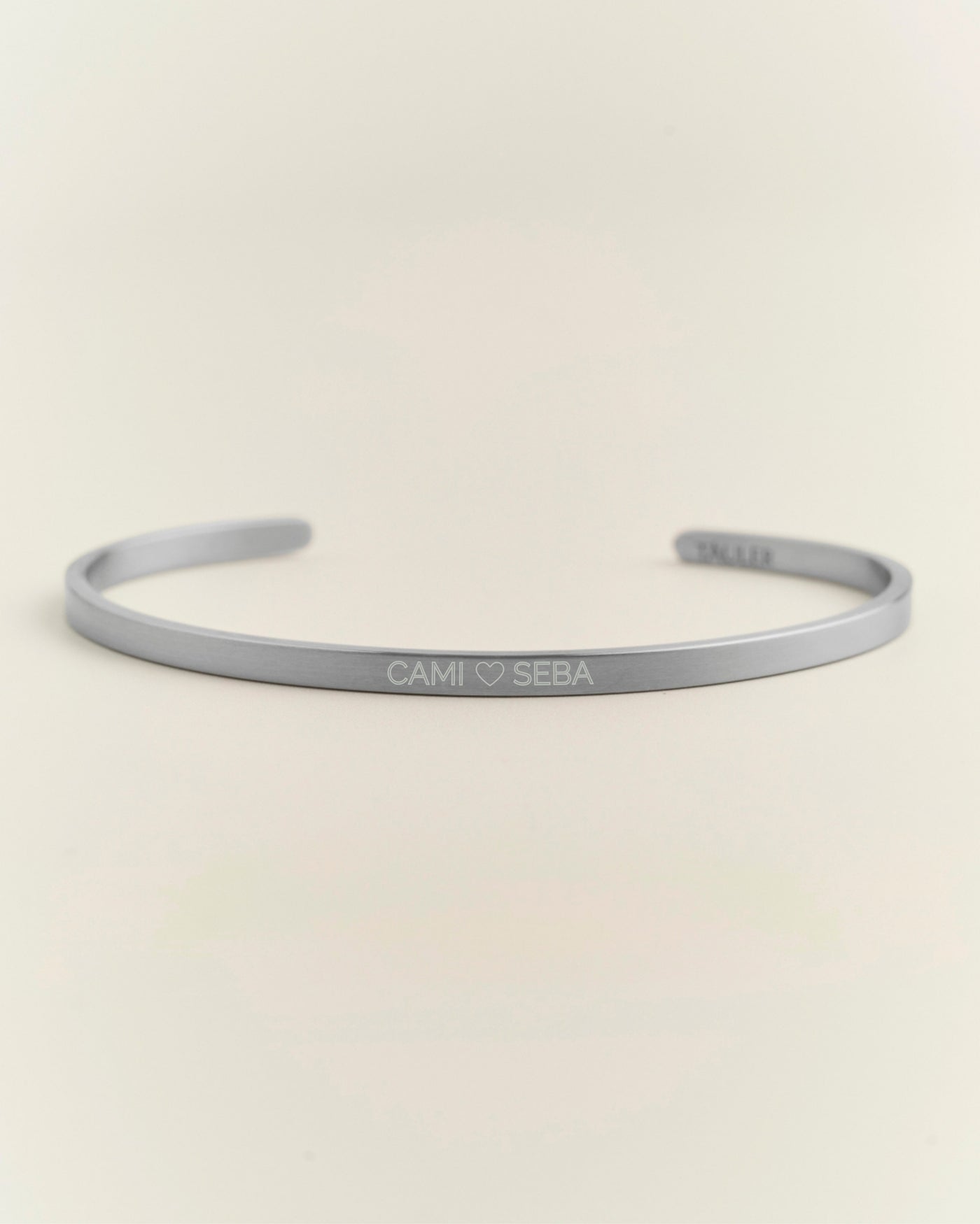 ESCLAVA PERSONALIZADA HOMBRE PLATEADA 3MM