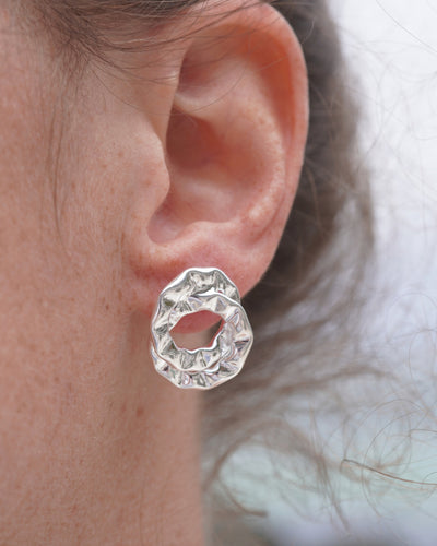 ARGOLLAS SILVER DOBLE MARTILLADA