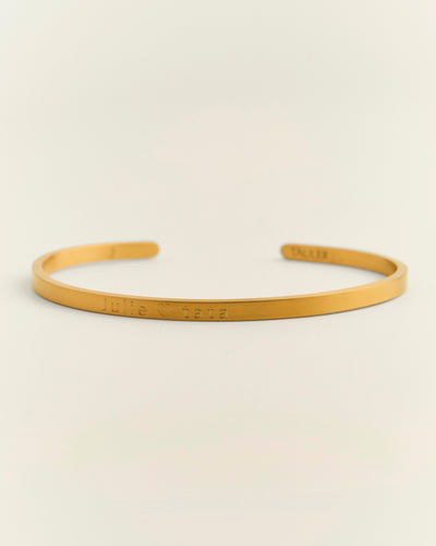 ESCLAVA PERSONALIZADA HOMBRE AC. INOXIDABLE DORADA 3MM