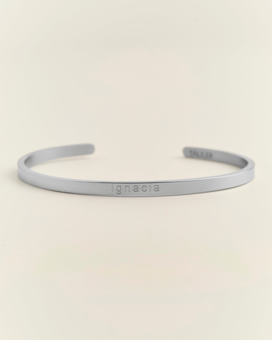ESCLAVA PERSONALIZADA PLATEADA AC. INOXIDABLE 3MM