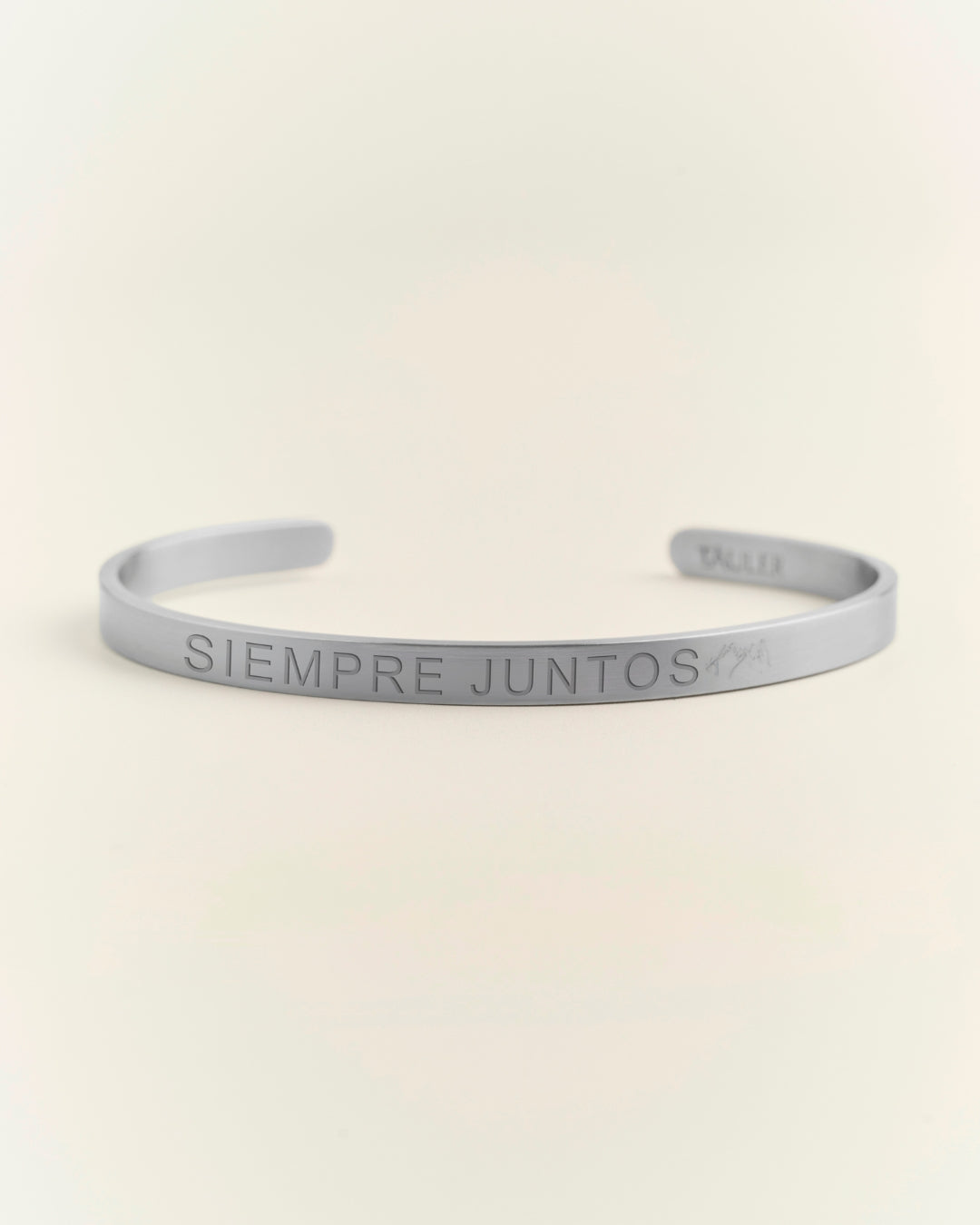 ESCLAVA PERSONALIZADA HOMBRE ACERO INOXIDABLE PLATEADA 5MM