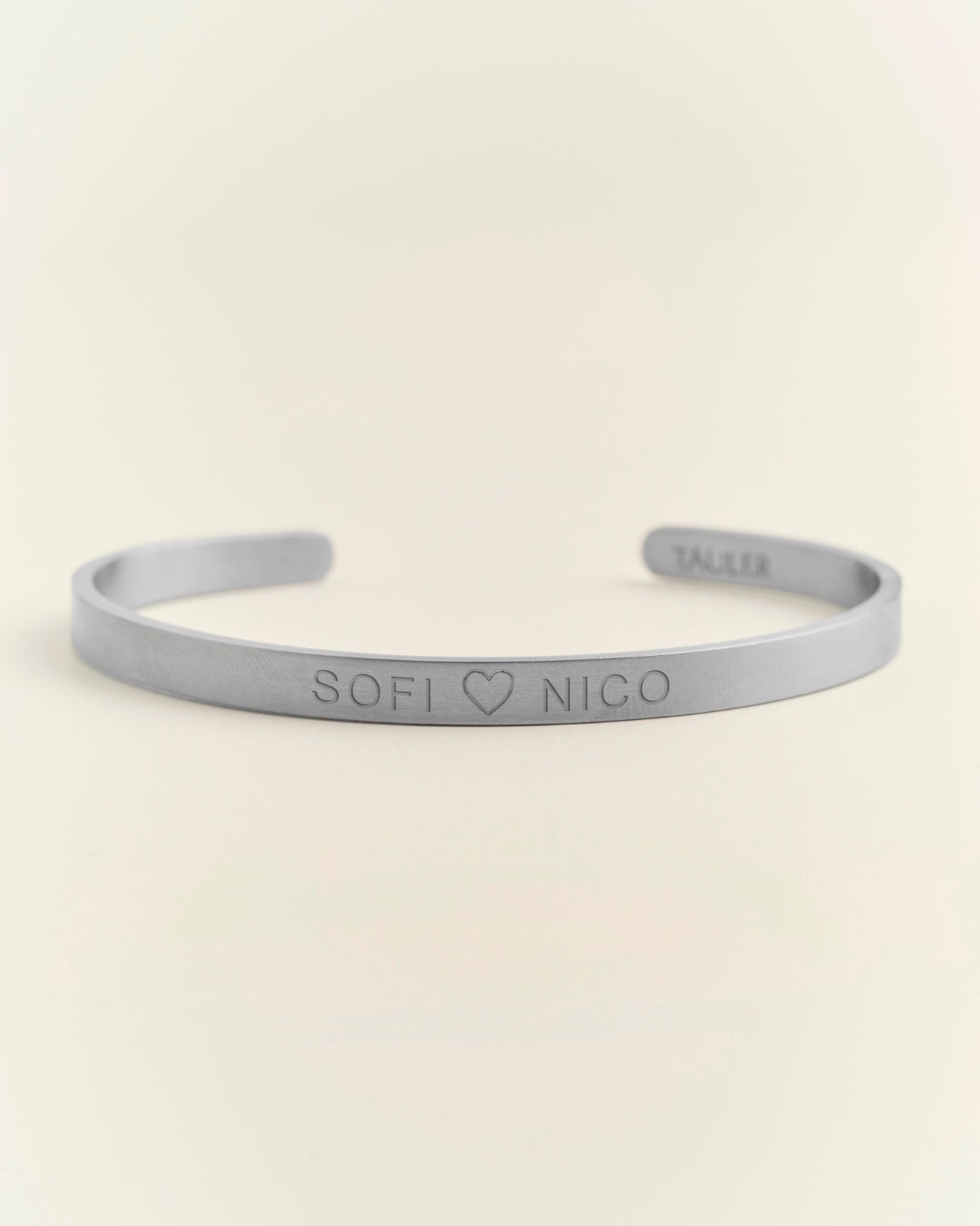 ESCLAVA PERSONALIZADA HOMBRE ACERO INOXIDABLE PLATEADA 5MM