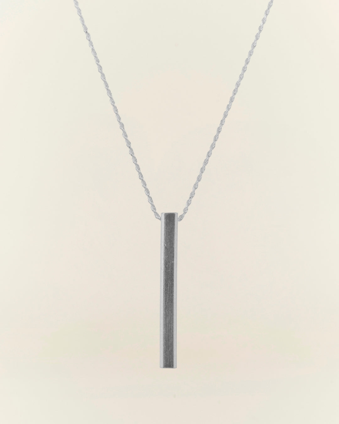 COLLAR BARRA MACIZA PERSONALIZADA PLATA 925