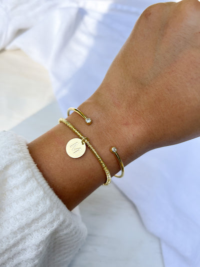 PULSERA GOLD MOSTACILLA LETRA