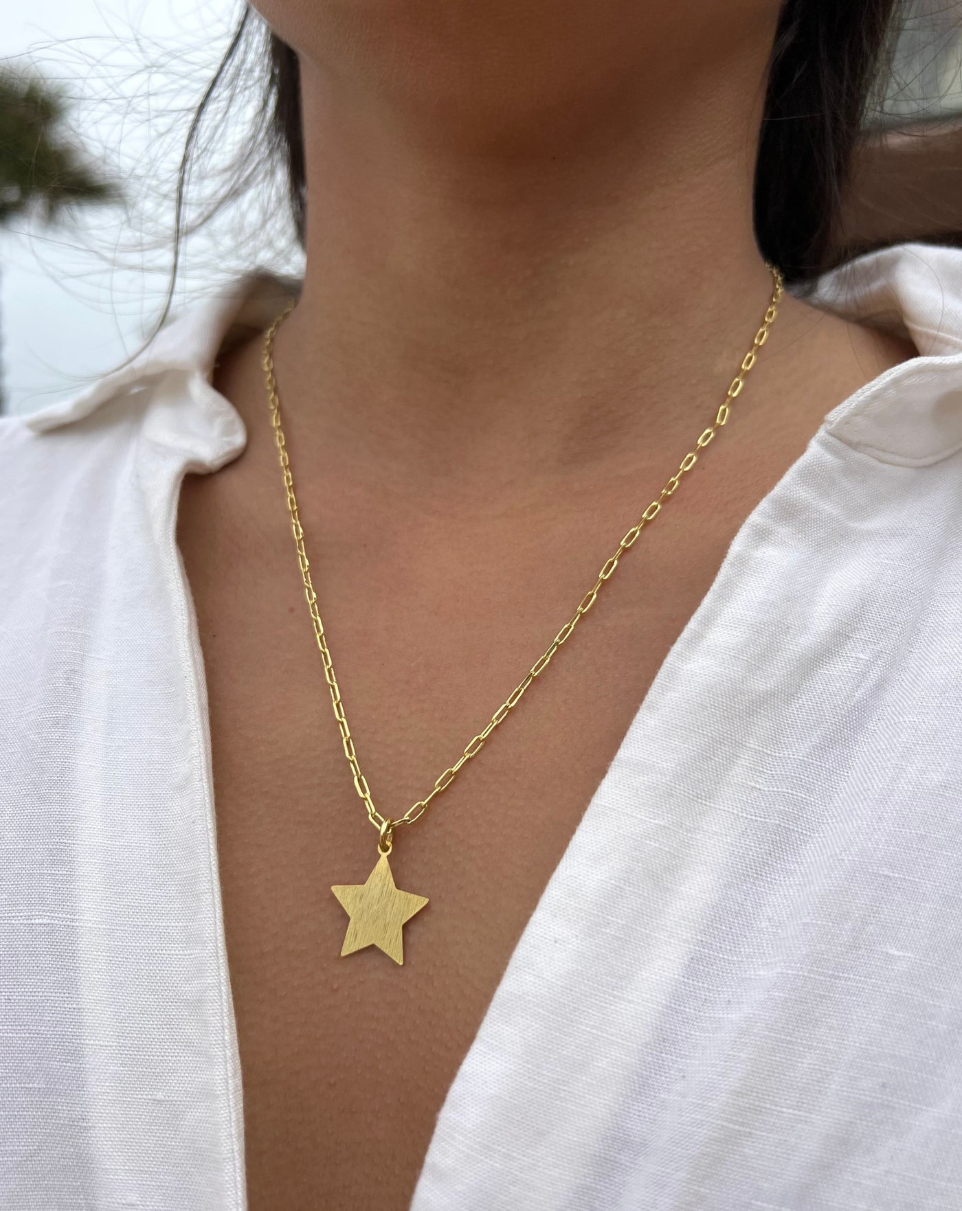 Collar Gold Estrella Lijada 17mm