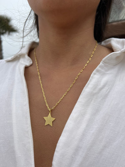 Collar Gold Estrella Lijada 17mm