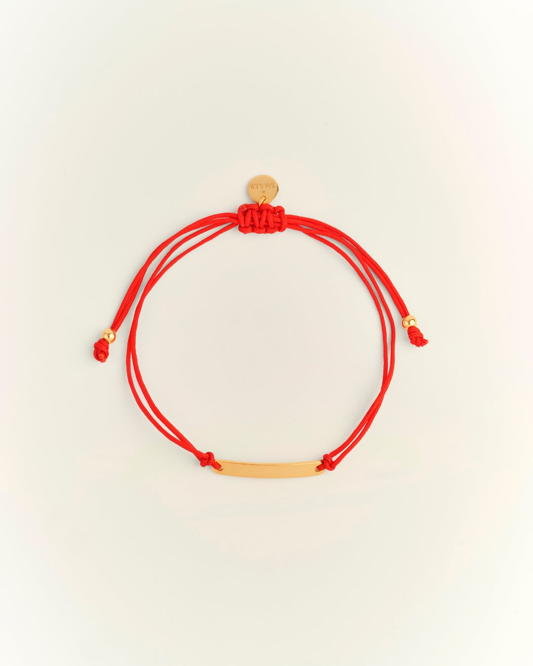 Pulsera Personalizada Hilo Placa Rectangular Gold