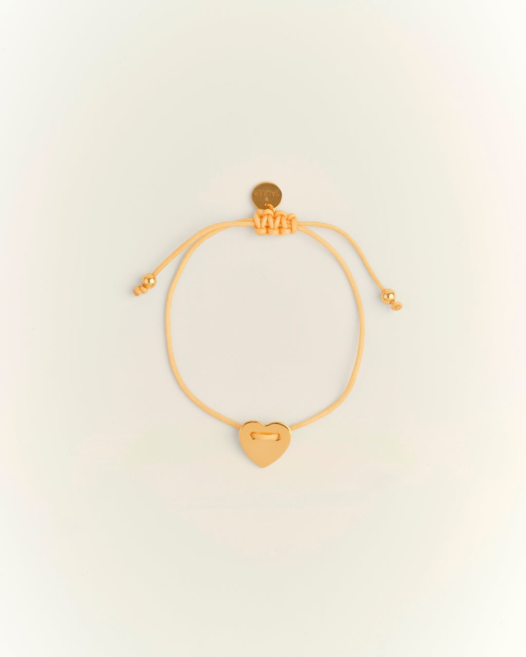 Pulsera Personalizada Hilo Placa Corazón Gold