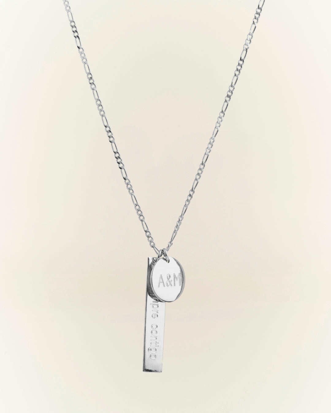 Collar Personalizado Doble Placa Cartier Plata 925