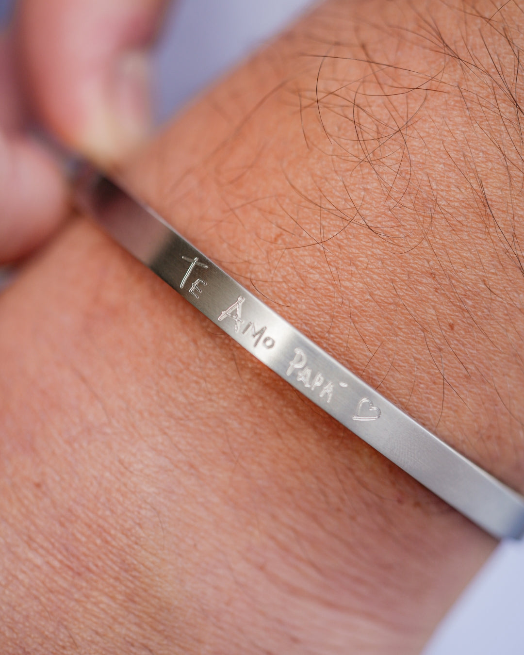 ESCLAVA PERSONALIZADA AC. INOXIDABLE PLATEADA 5MM