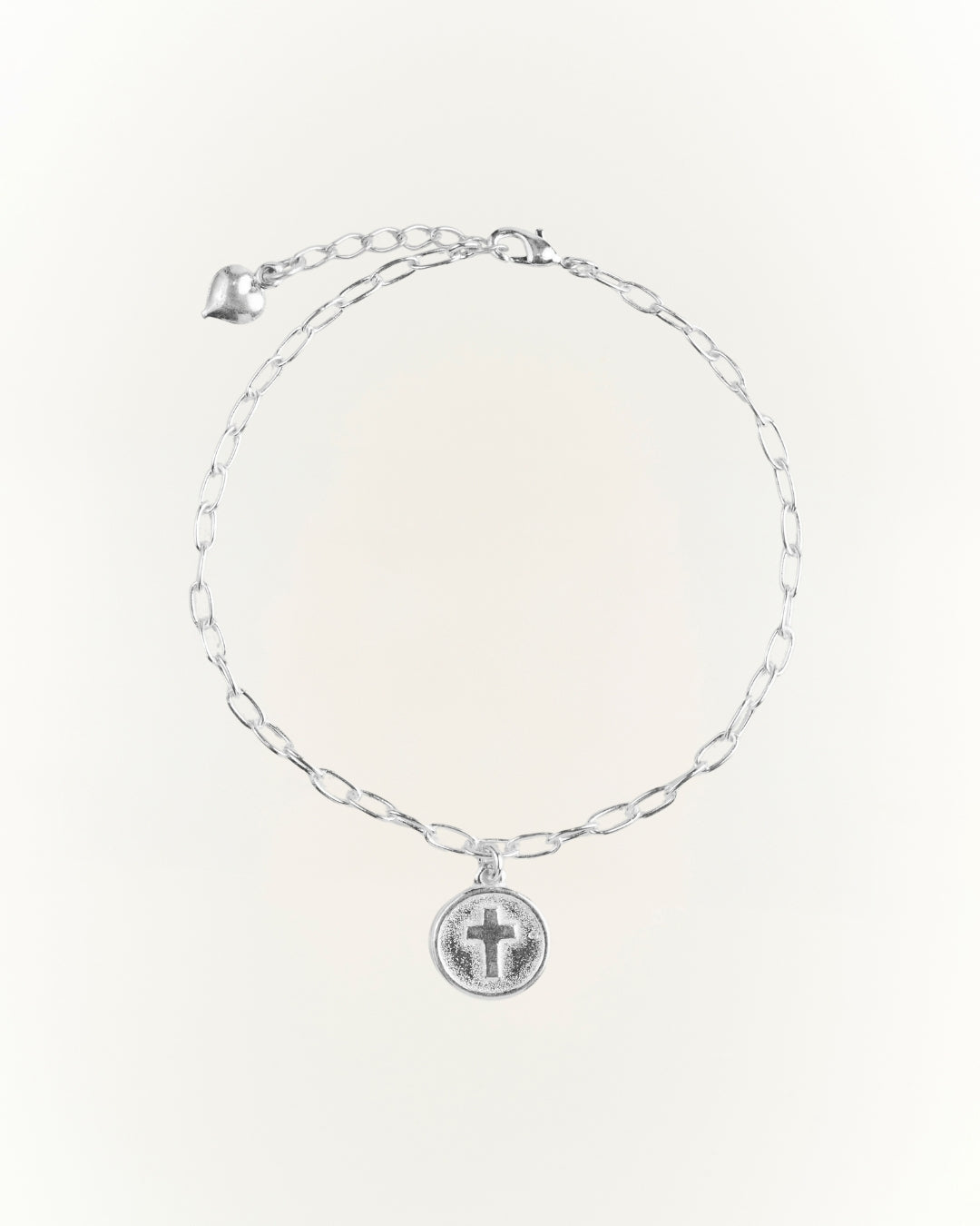 Pulsera Cruz Circular Silver