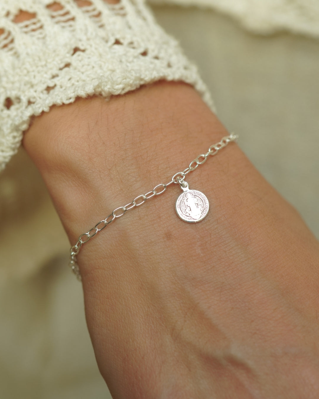 Pulsera Silver San Benito 8.5mm