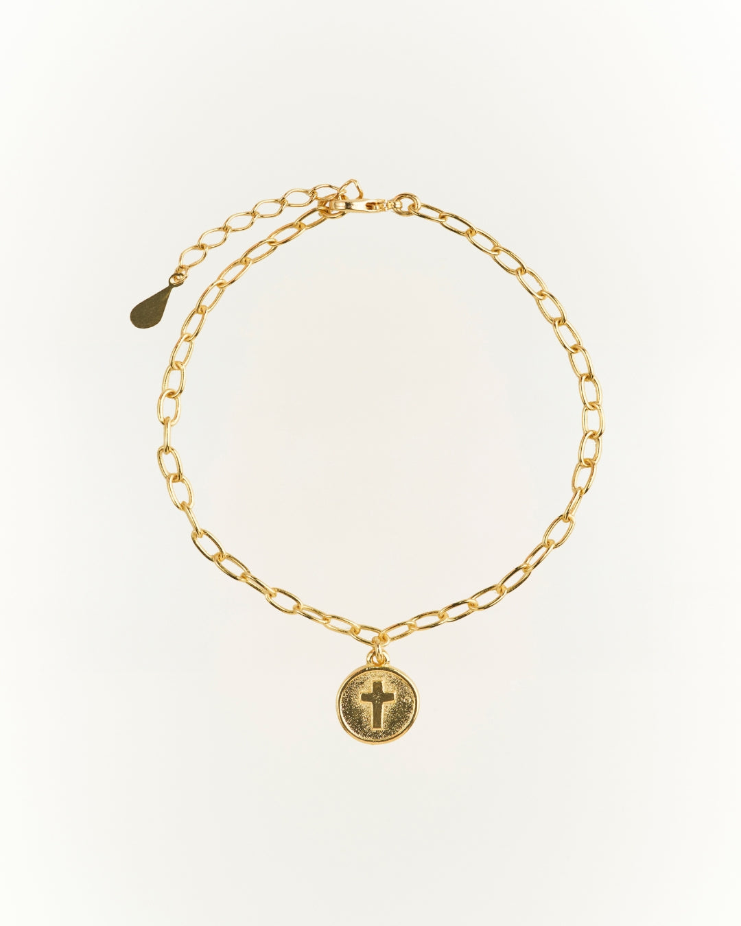 Pulsera Cruz Circular Gold