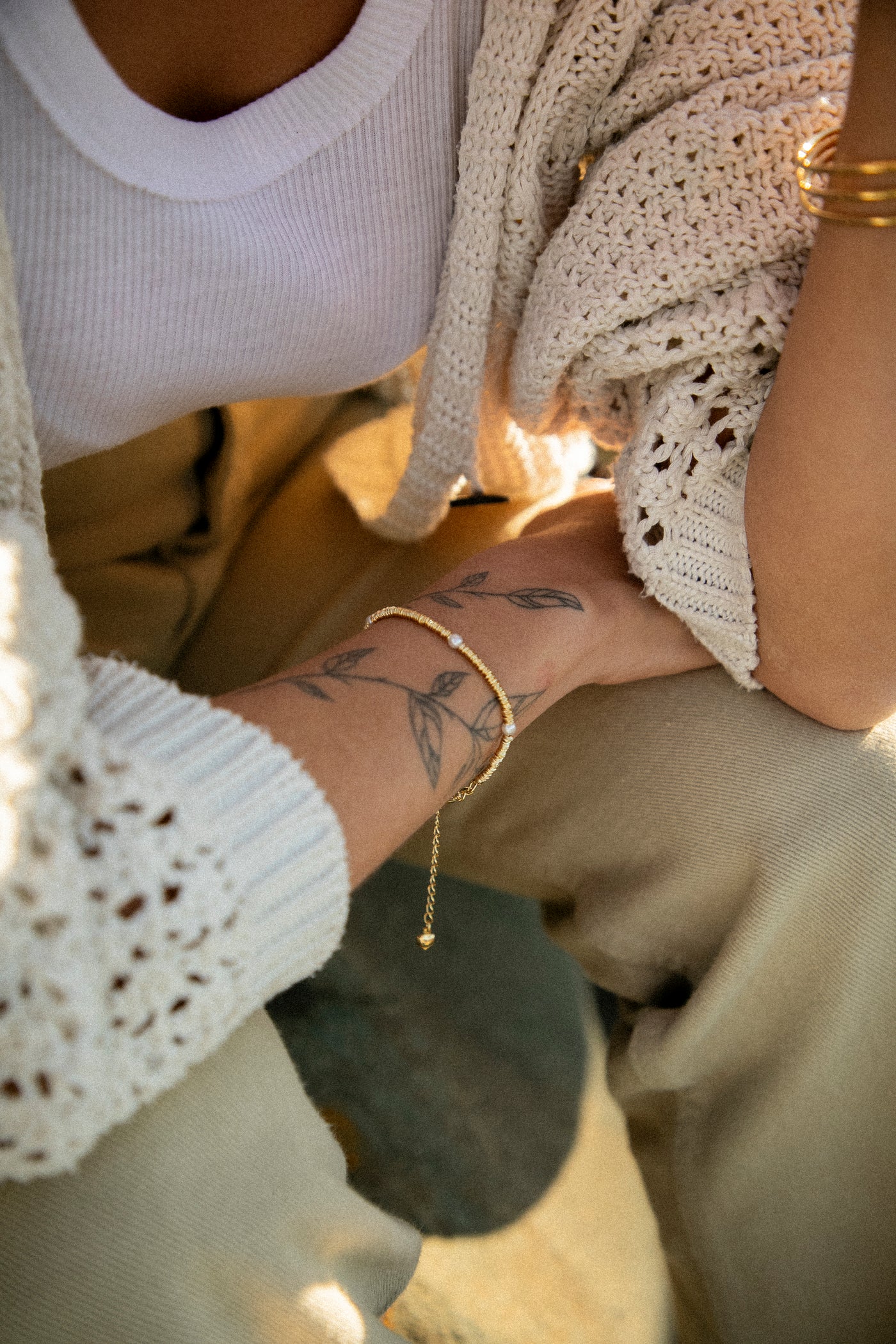 Pulsera Gold Perlas