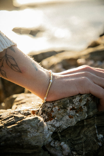 Pulsera Gold Perlas